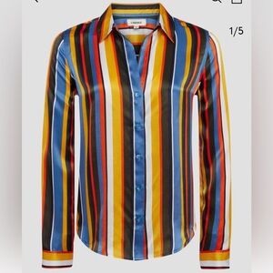 L'AGENCE Tyler Multicolor Striped Blouse